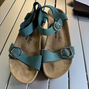 Papillio By Birkenstock Shoes Womens Size 9 Green Soley Slingback Wedge Sandals